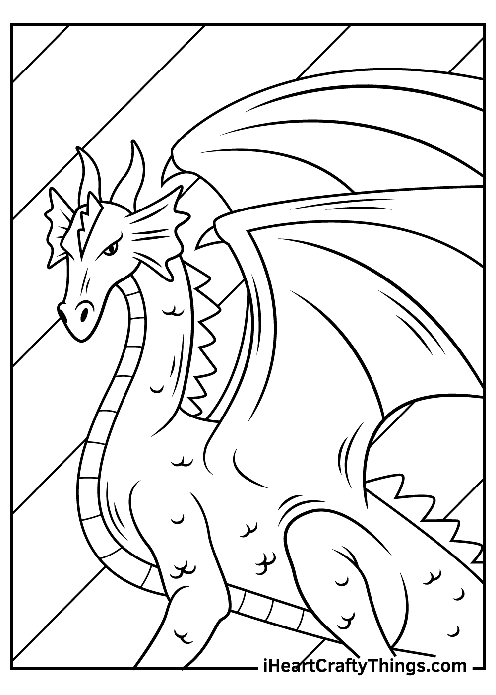 Printable Coloring Sheet Dragon
