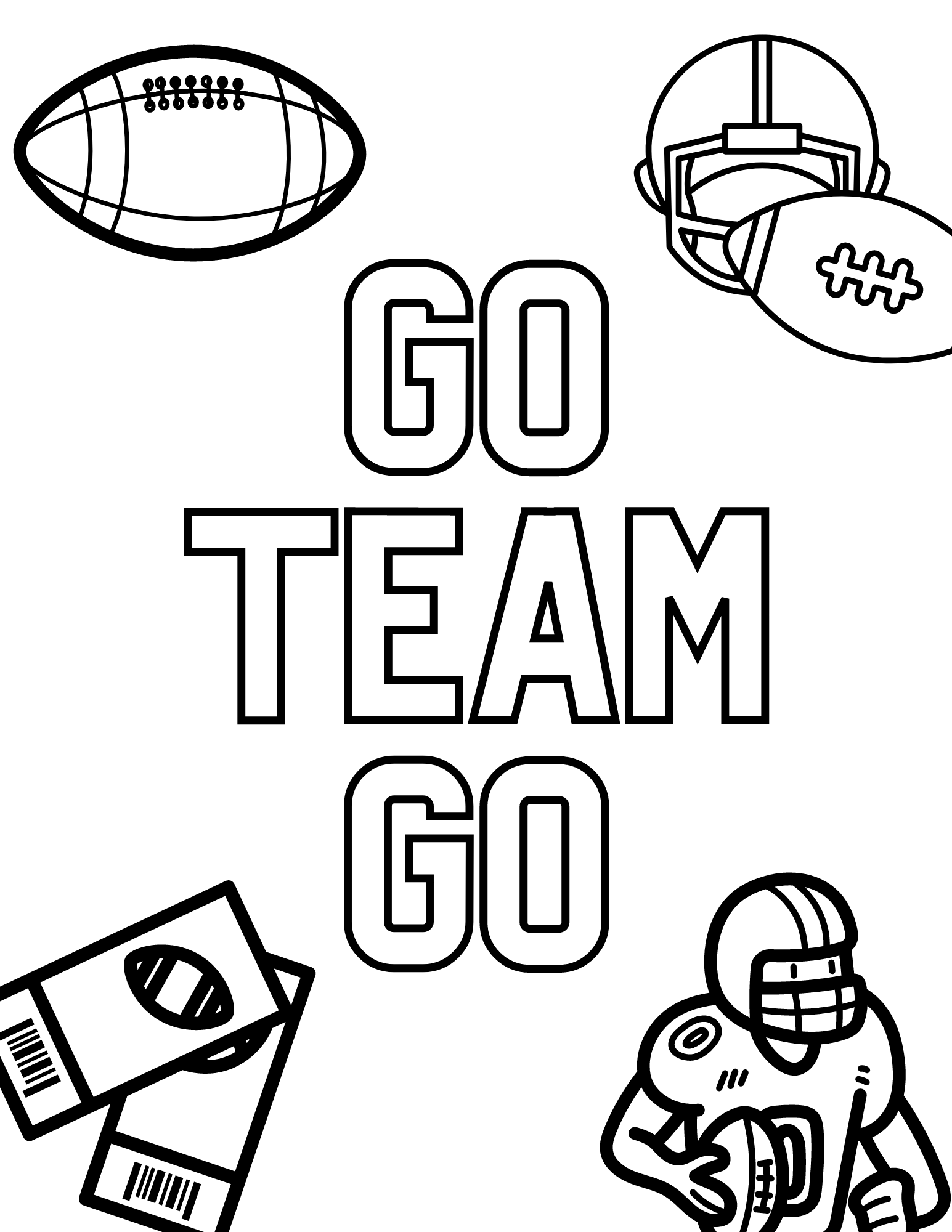 6 Free Printable Football Coloring Pages