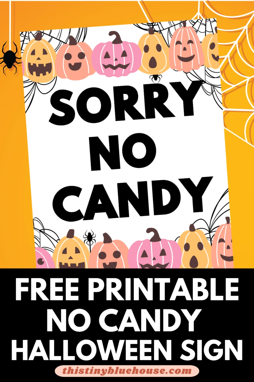 7 Free No Candy Halloween Sign Printable Templates This Tiny Blue House