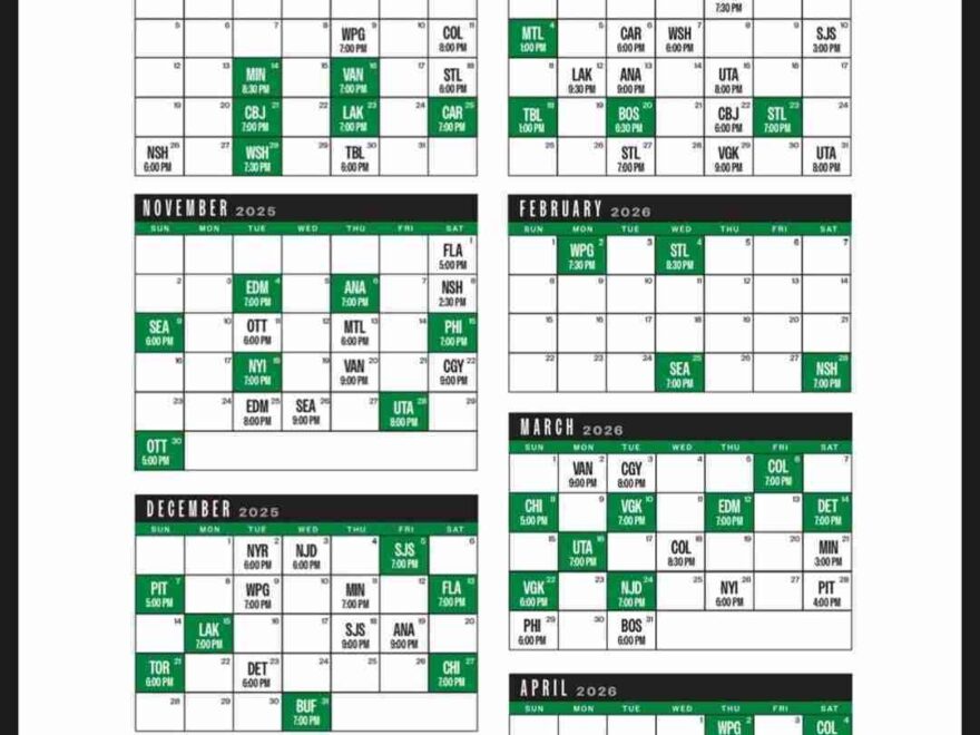 7 Games For Stars Fans To Mark On Their Calendars Dallas Sports Nation