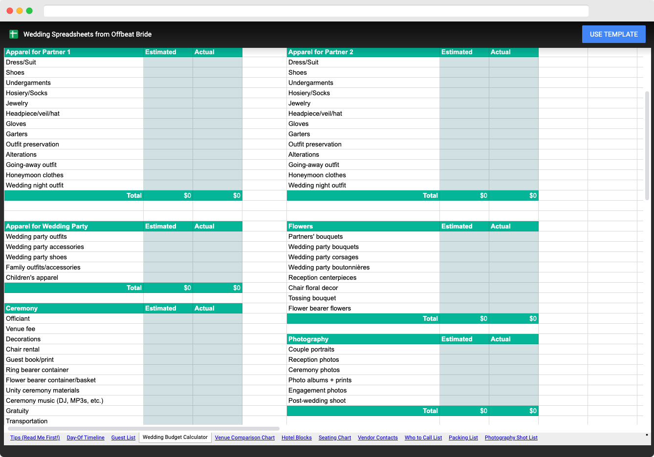 8 Best Free Wedding Budget Spreadsheets Updated For 2023 Tiller