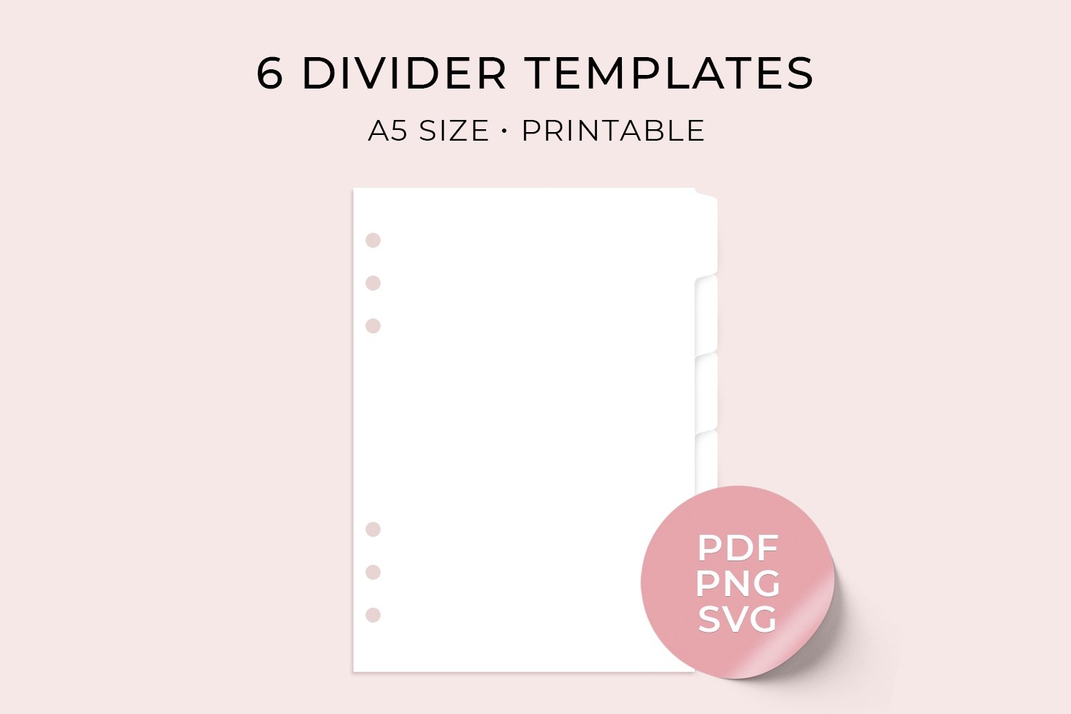 Planner Dividers For A5 Free Printable