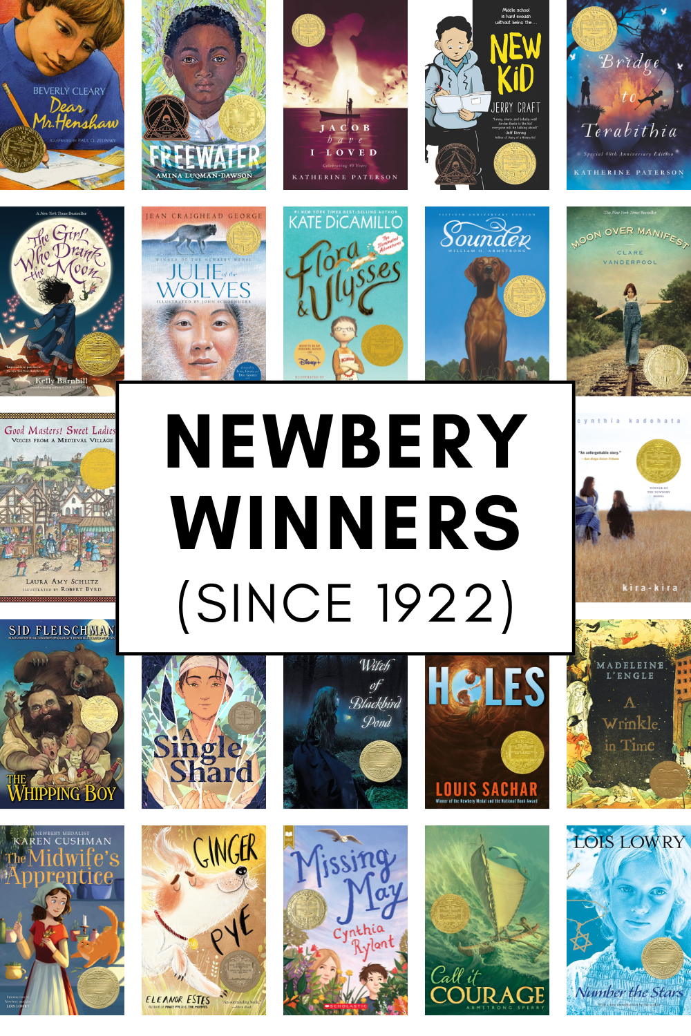 Newbery Award List Printable Newbery Award List Printable