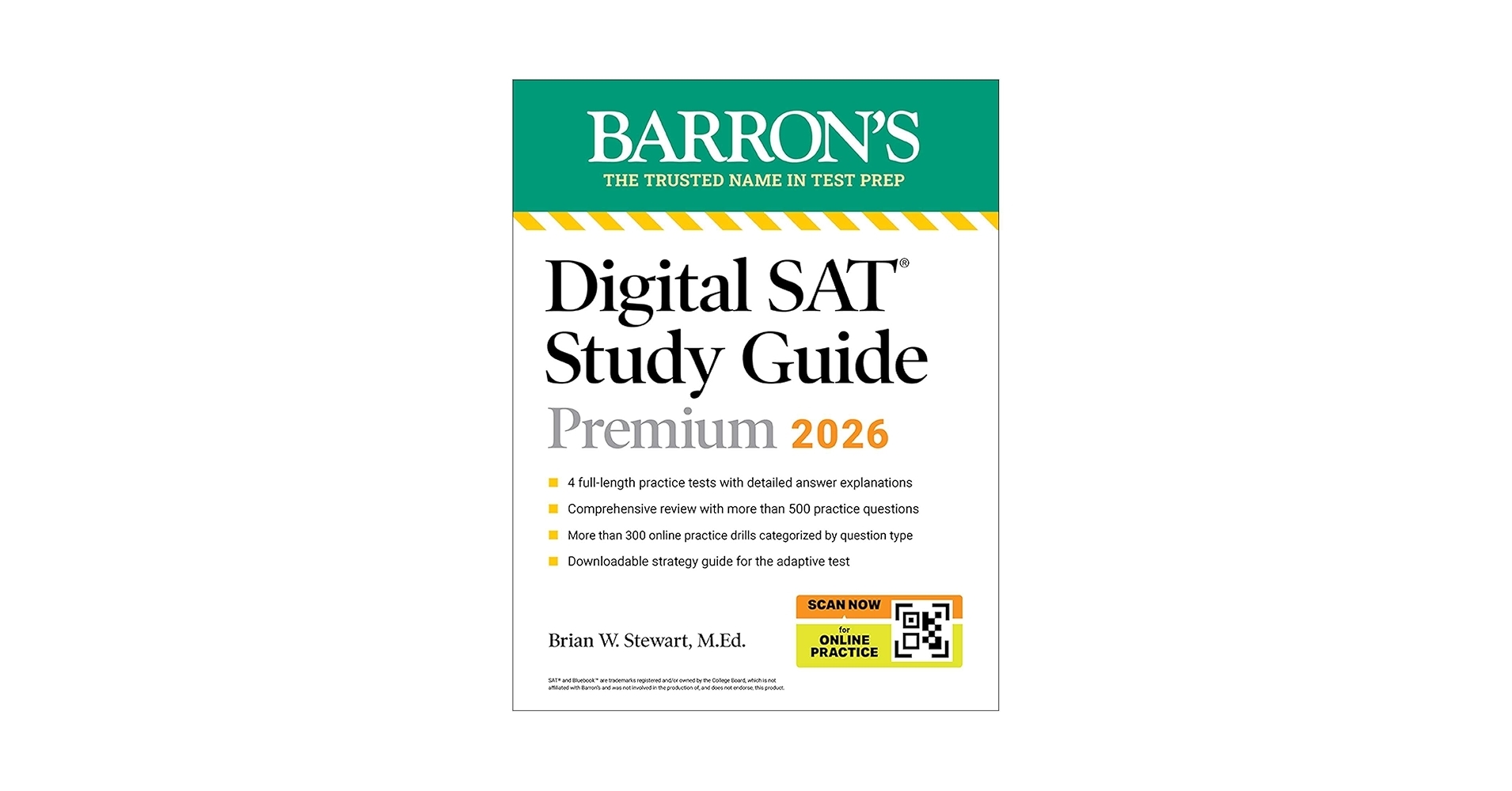 Amazon Digital SAT Study Guide Premium 2026 3 Practice Tests Comprehensive Review Online Practice Barron s SAT Prep 9781506297637 Barron s Educational Series Stewart M Ed Brian W Books