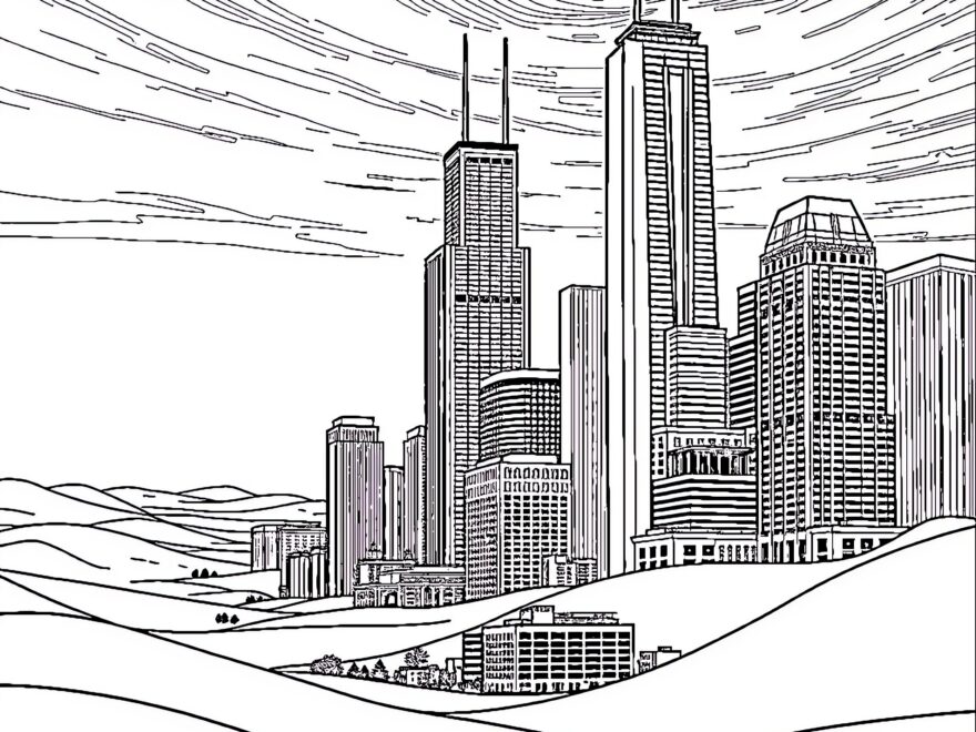 Best Chicago Coloring Pages Free Printable PDF