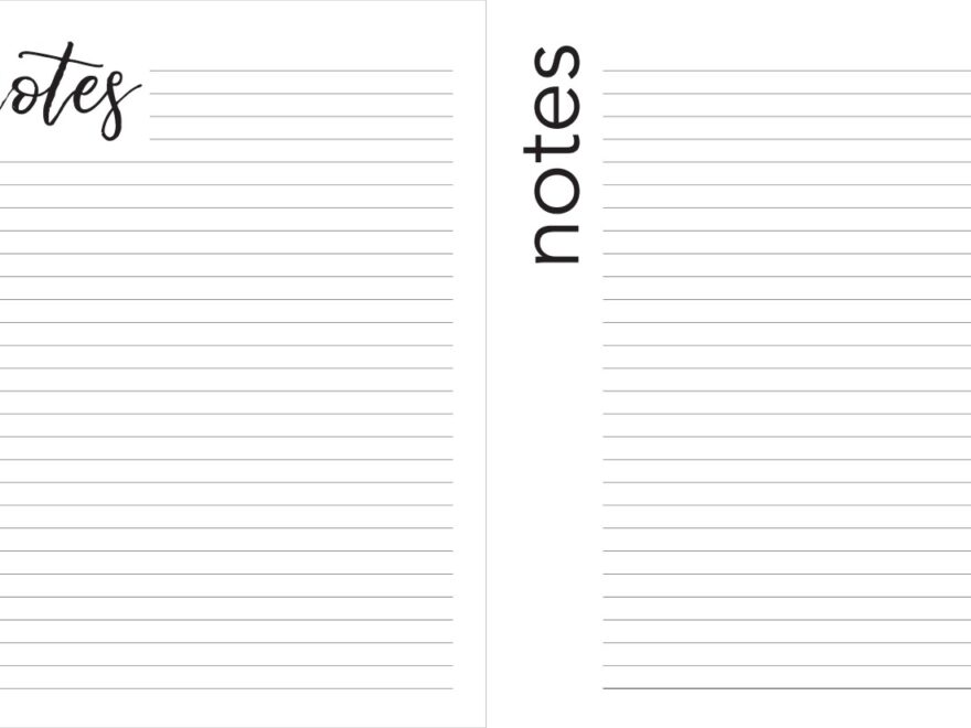 Big Happy Planner Notes To Do List 5 Page Printable Hope Yoder