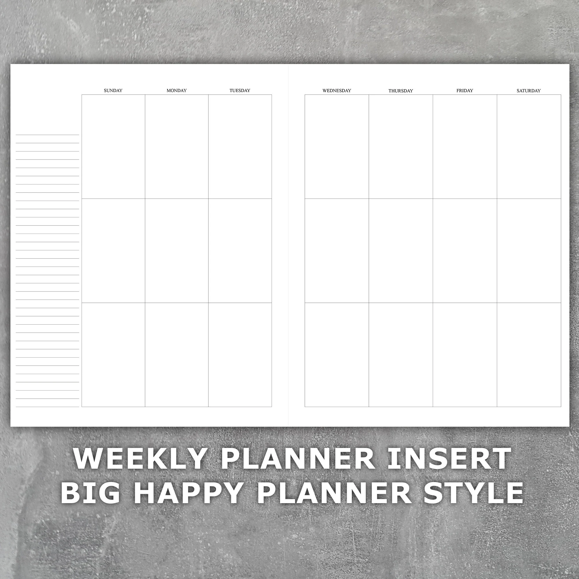 Printable Weekly Calendar For Happy Planner