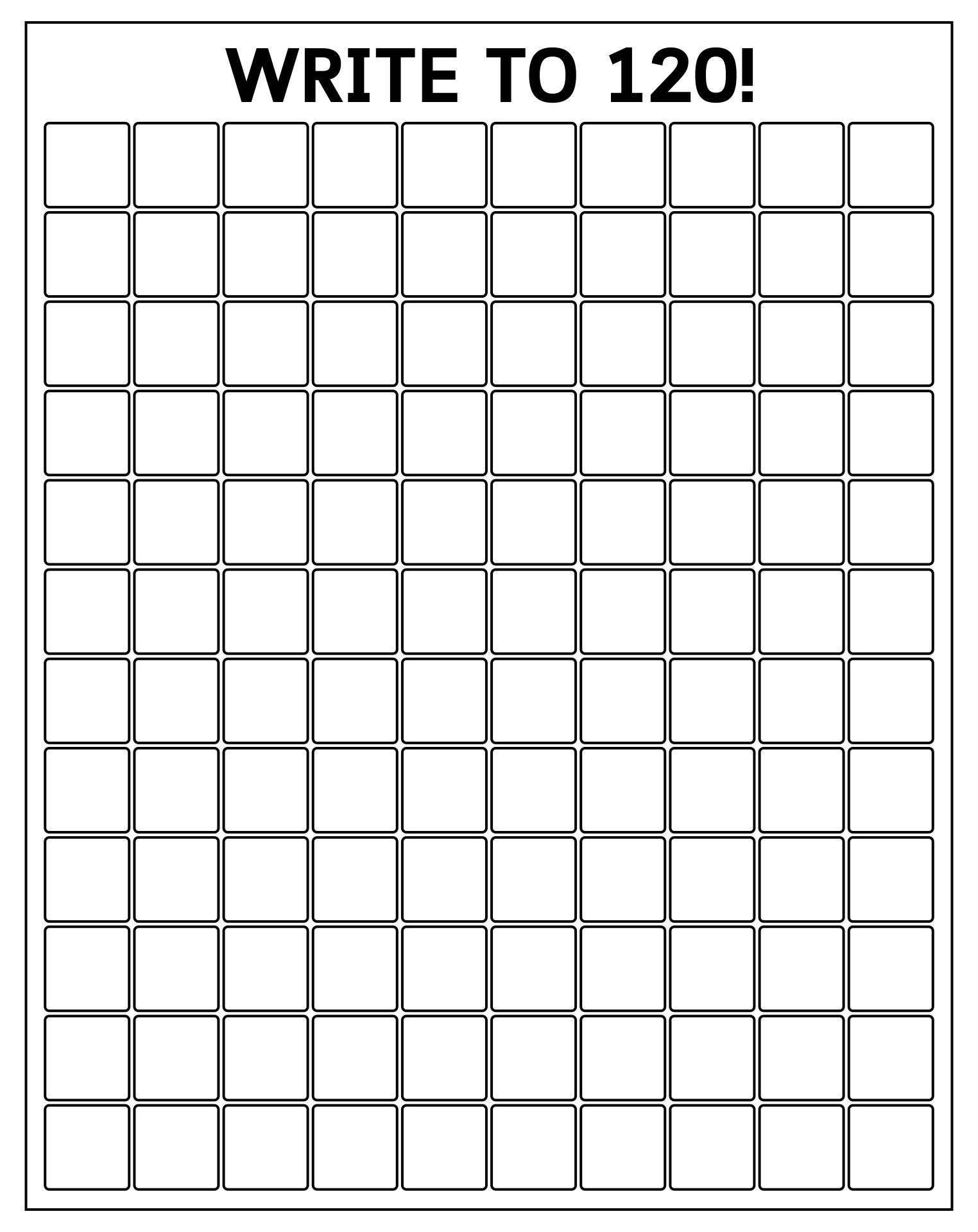 Blank 120 Chart 10 Free PDF Printables Printablee Blank 120 Chart 10 Free PDF Printables Printablee