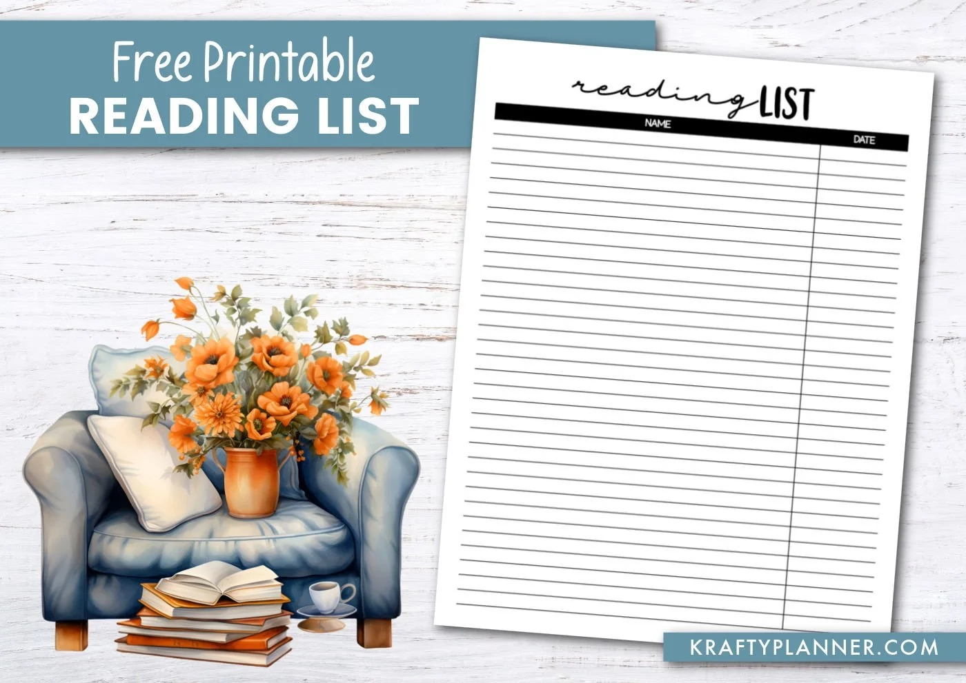 Bookworm s BFF Free Printable Reading List Krafty Planner Bookworm s BFF Free Printable Reading List Krafty Planner
