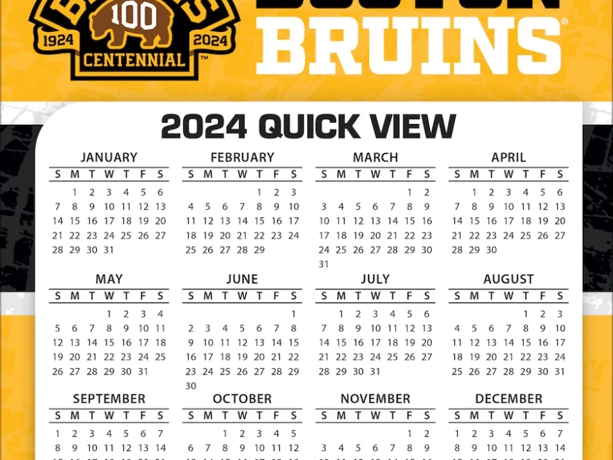 Boston Bruins 2024 Box Calendar