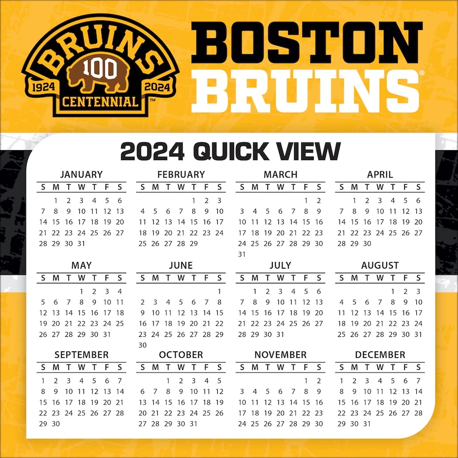 Boston Bruins 2024 Box Calendar