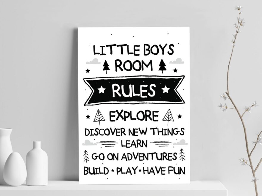 Boys Bedroom Sign Nursery Print For Wall Nursery Decoration Boy