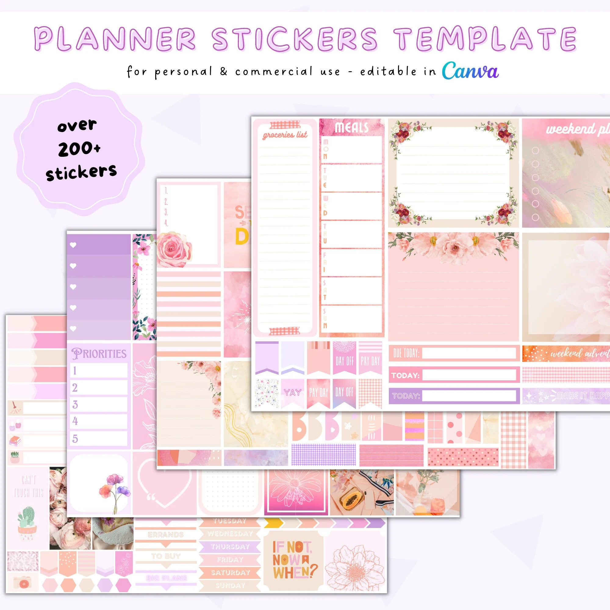 Printable Planner Rim Stickers