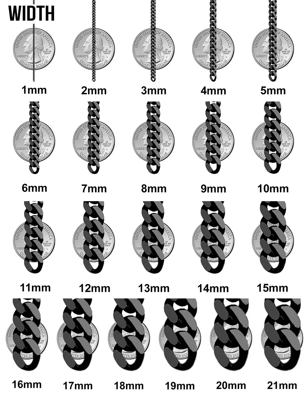 Necklacd Chain Size Mm Guide Printable
