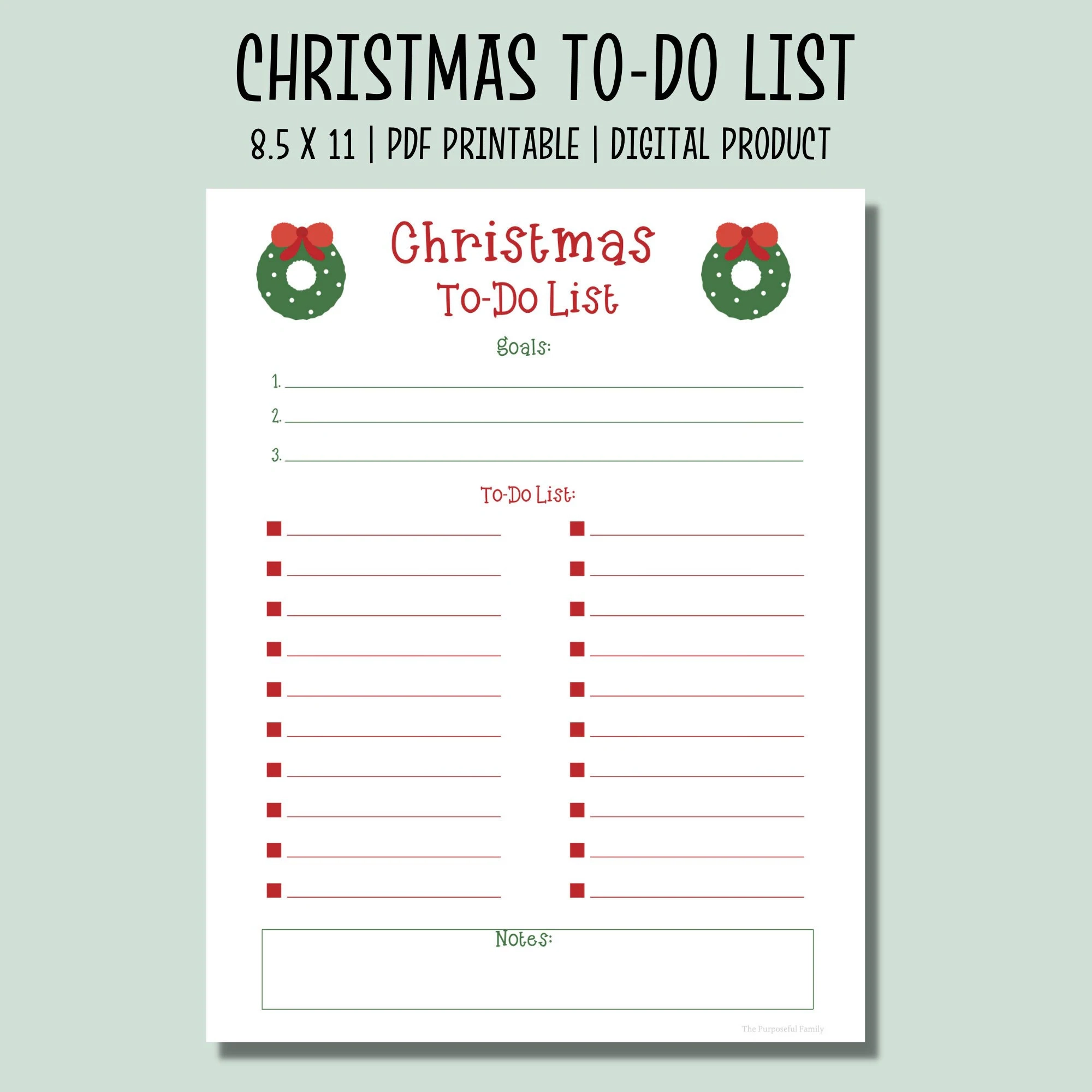 Christmas To do List Printable To do List Planner Holiday Planner Christmas Planning Printable Task List Etsy