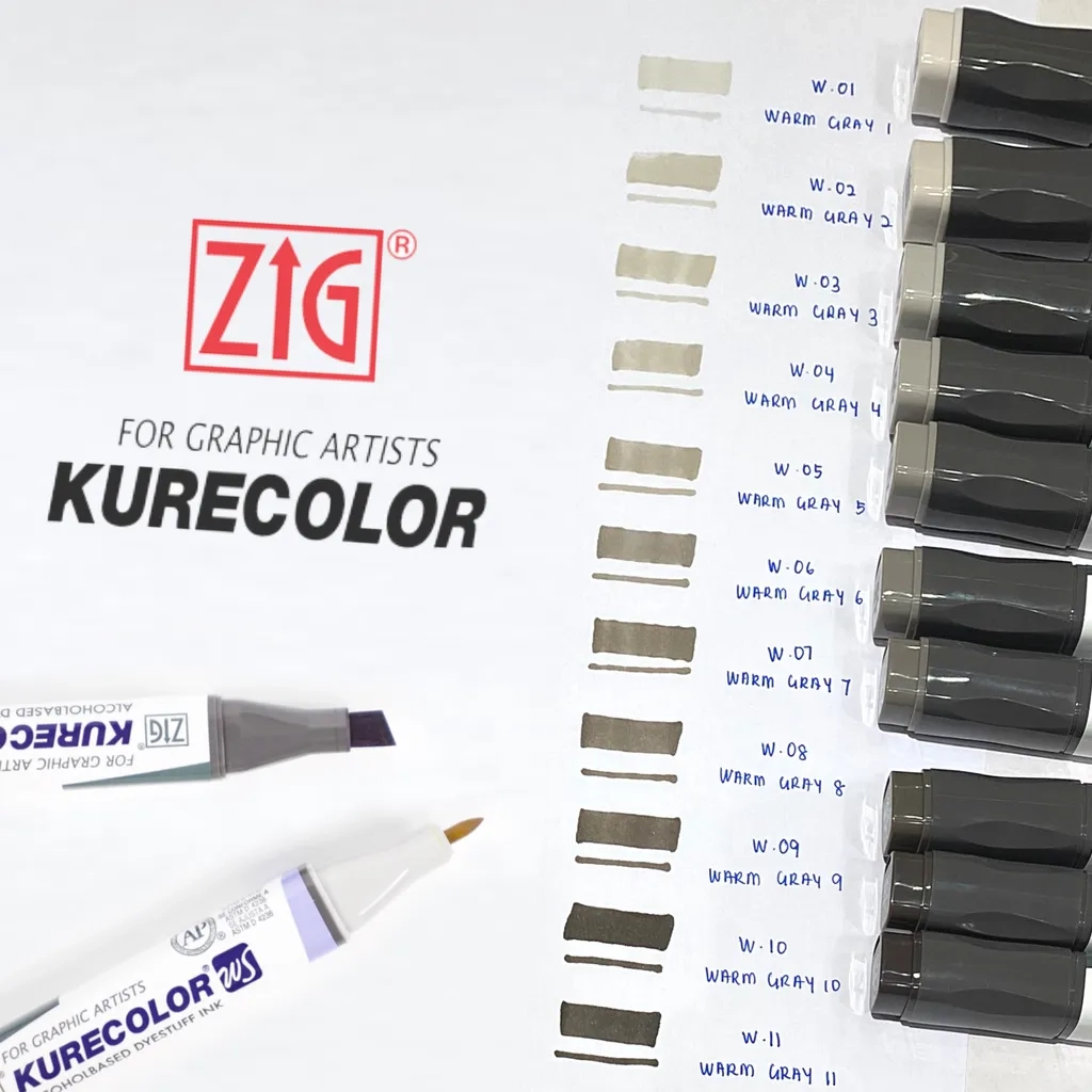 Zig Kurecolor Color Chart Printable