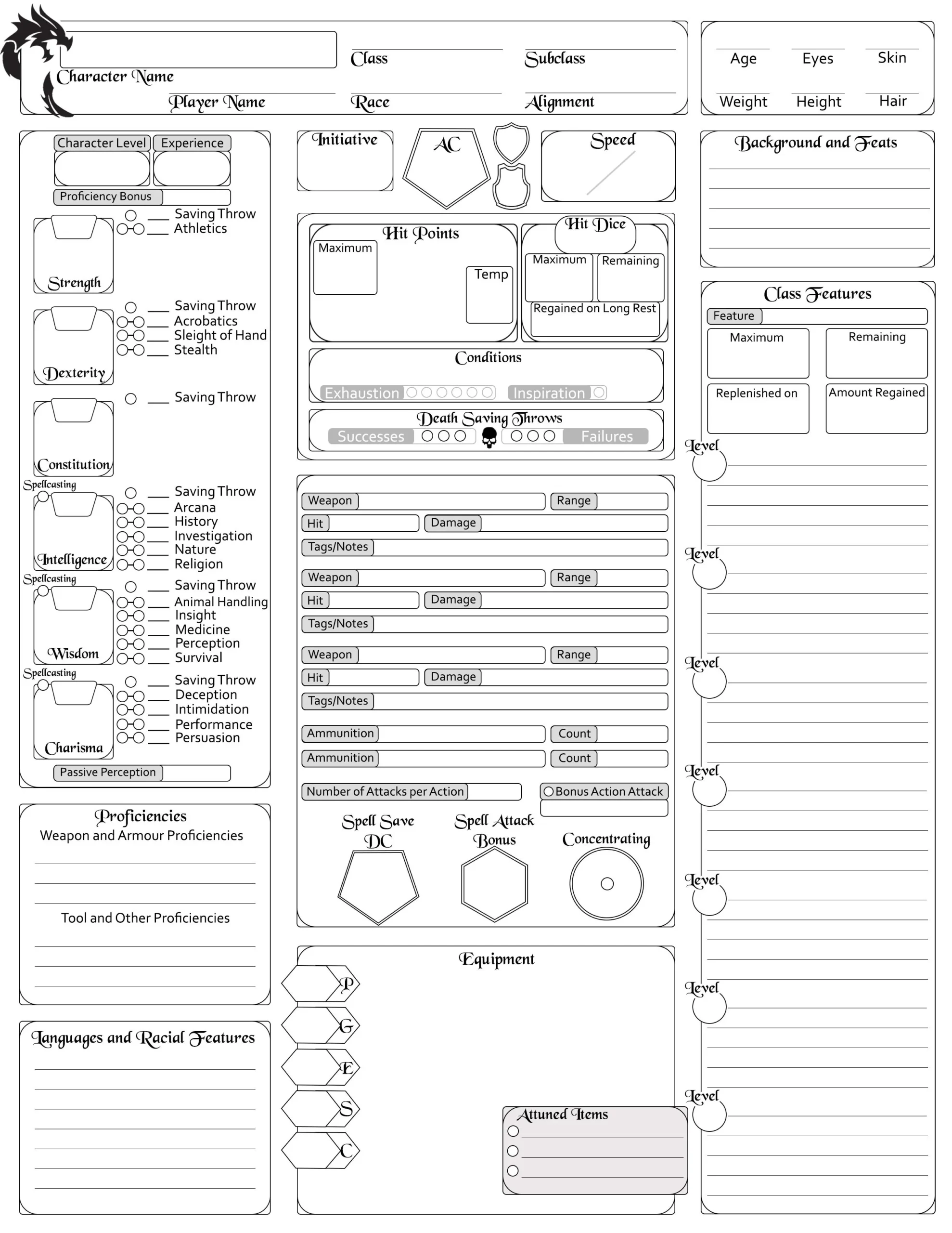 Complete Character Sheet 5e V 3 Now A Better Fillable Pdf With Tooltips OC R DnD Complete Character Sheet 5e V 3 Now A Better Fillable Pdf With Tooltips OC R DnD