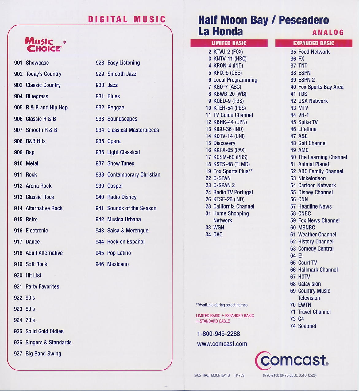 Printable Channel Guide Comcast