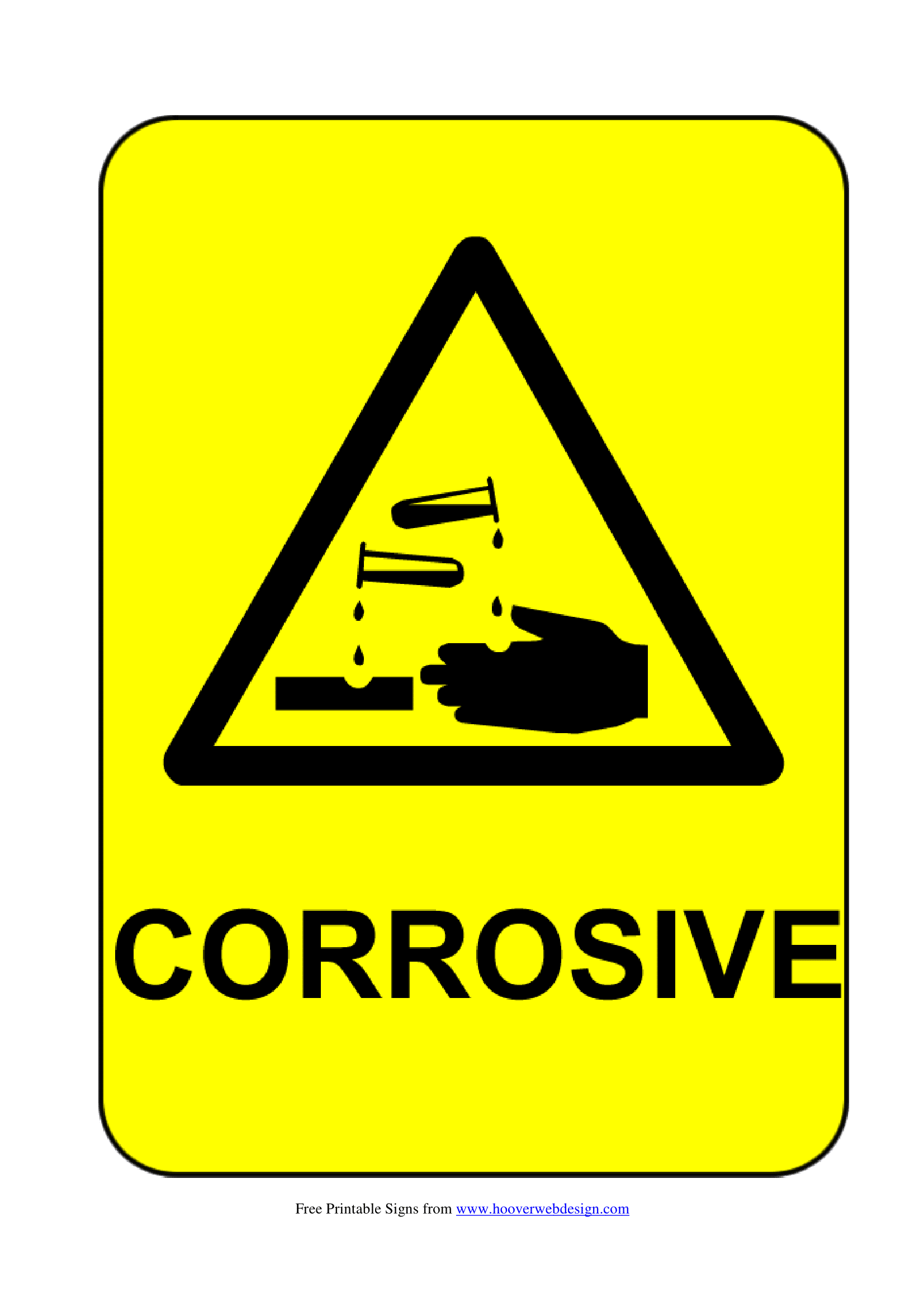 Corrosive Signs Poster Template