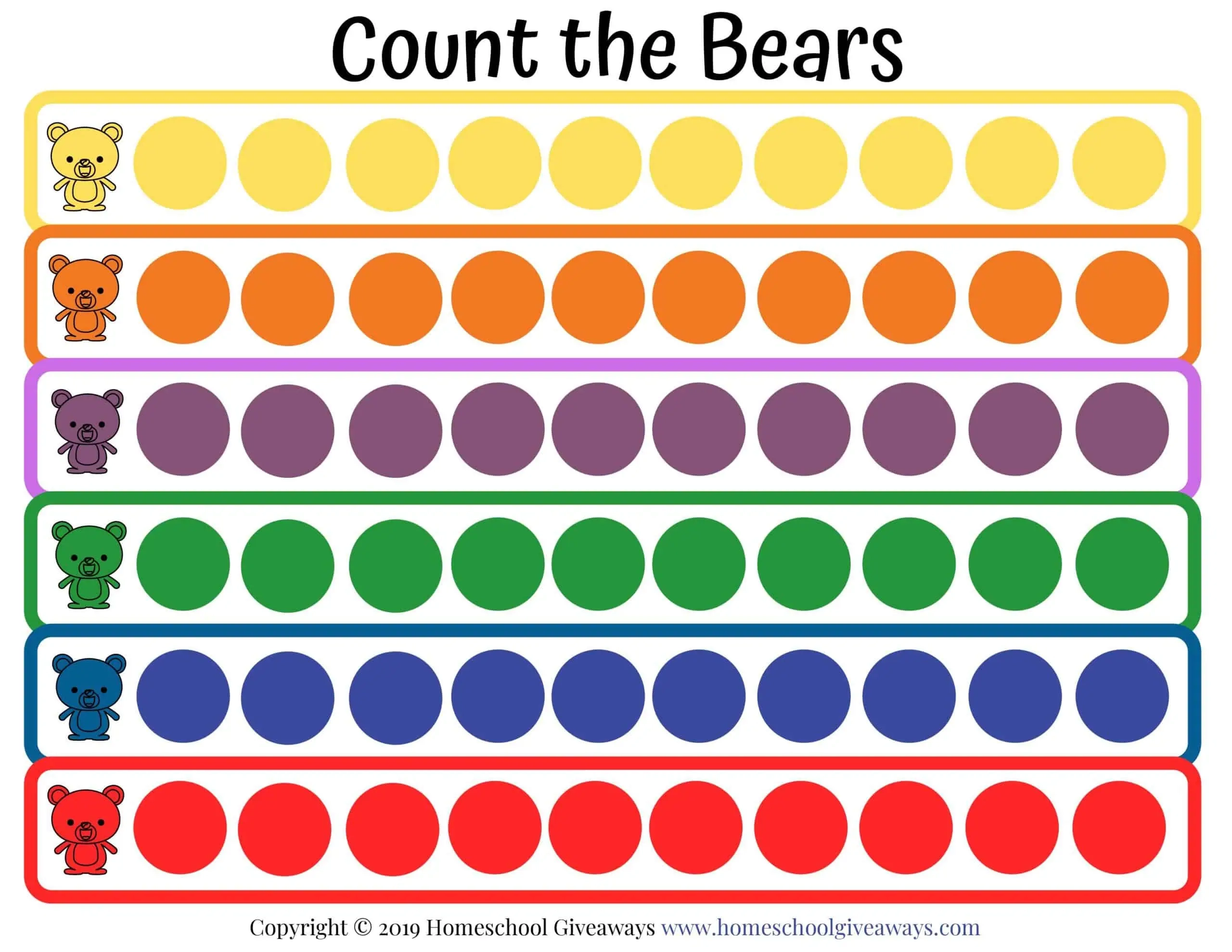 Counting Bears Fun Free Activities Mats Games For Kids
