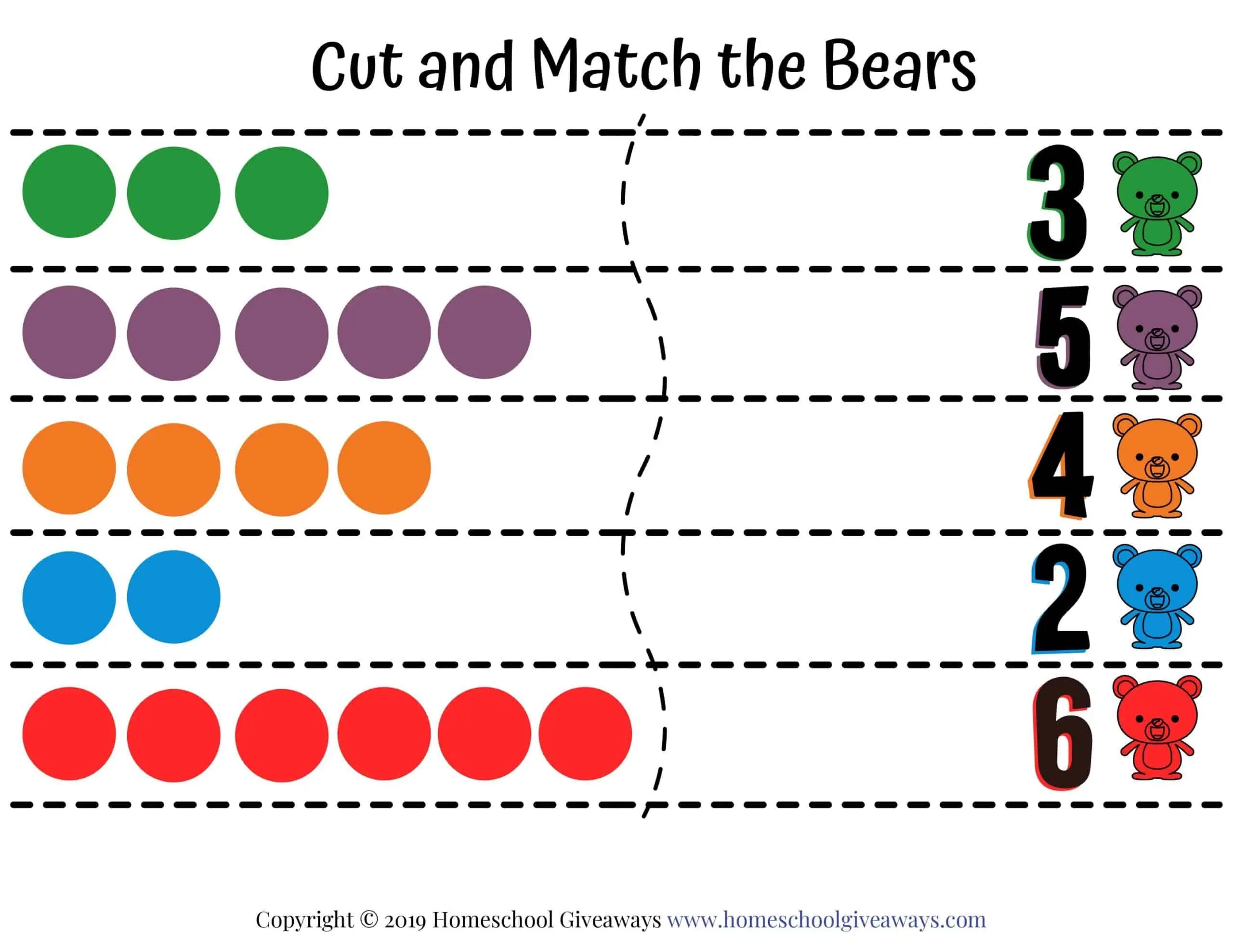 Counting Bears Fun Free Activities Mats Games For Kids