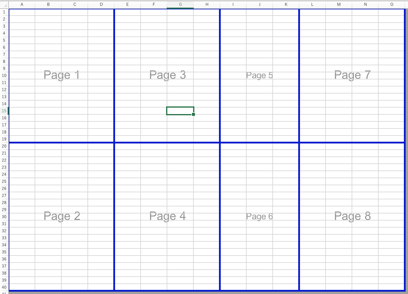 Set Excel Printable Chart Pages