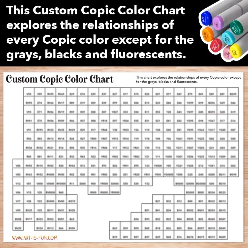 Copic Marker Chart Printable