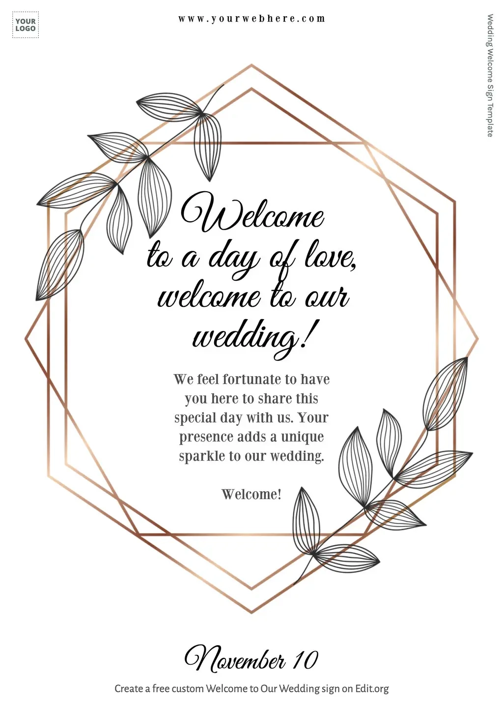 Custom Wedding Welcome Sign Templates Custom Wedding Welcome Sign Templates