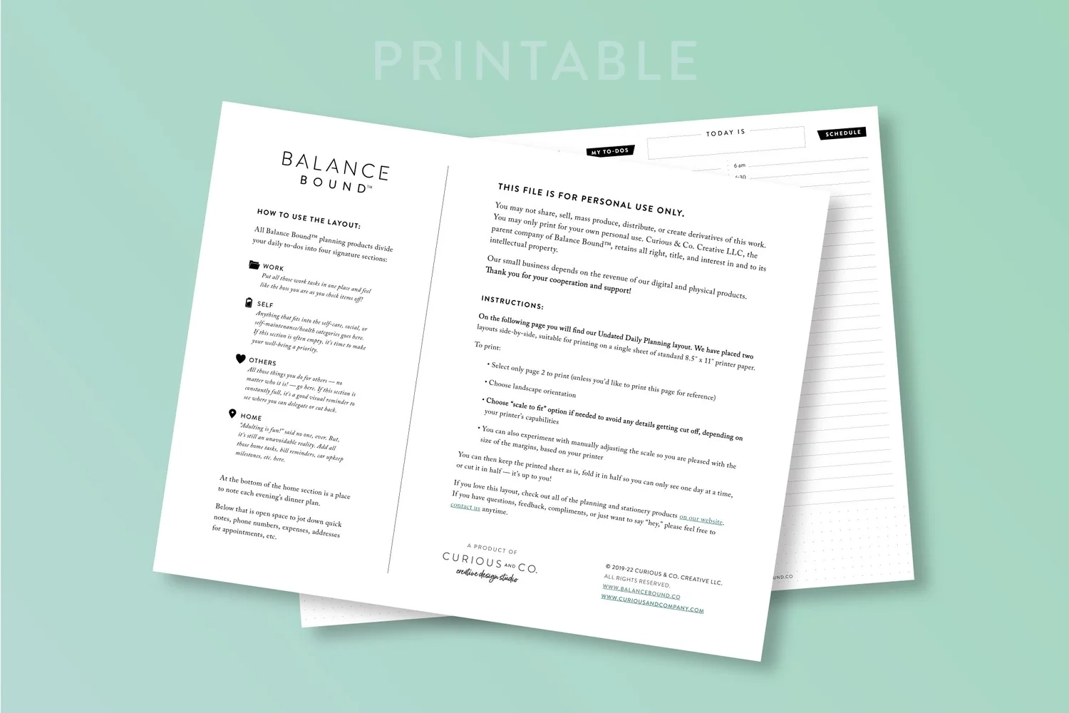 Printable Daily Planner Quicknotes
