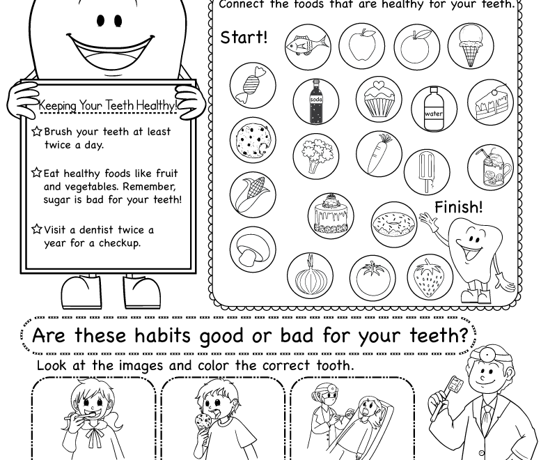 Dental Health Printable Activities Printable Party Favors