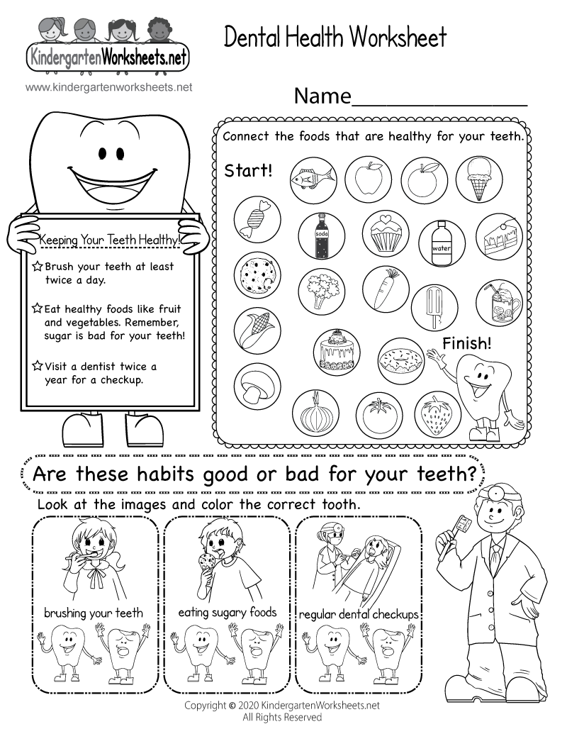 Dental Health Printable Activities Printable Party Favors