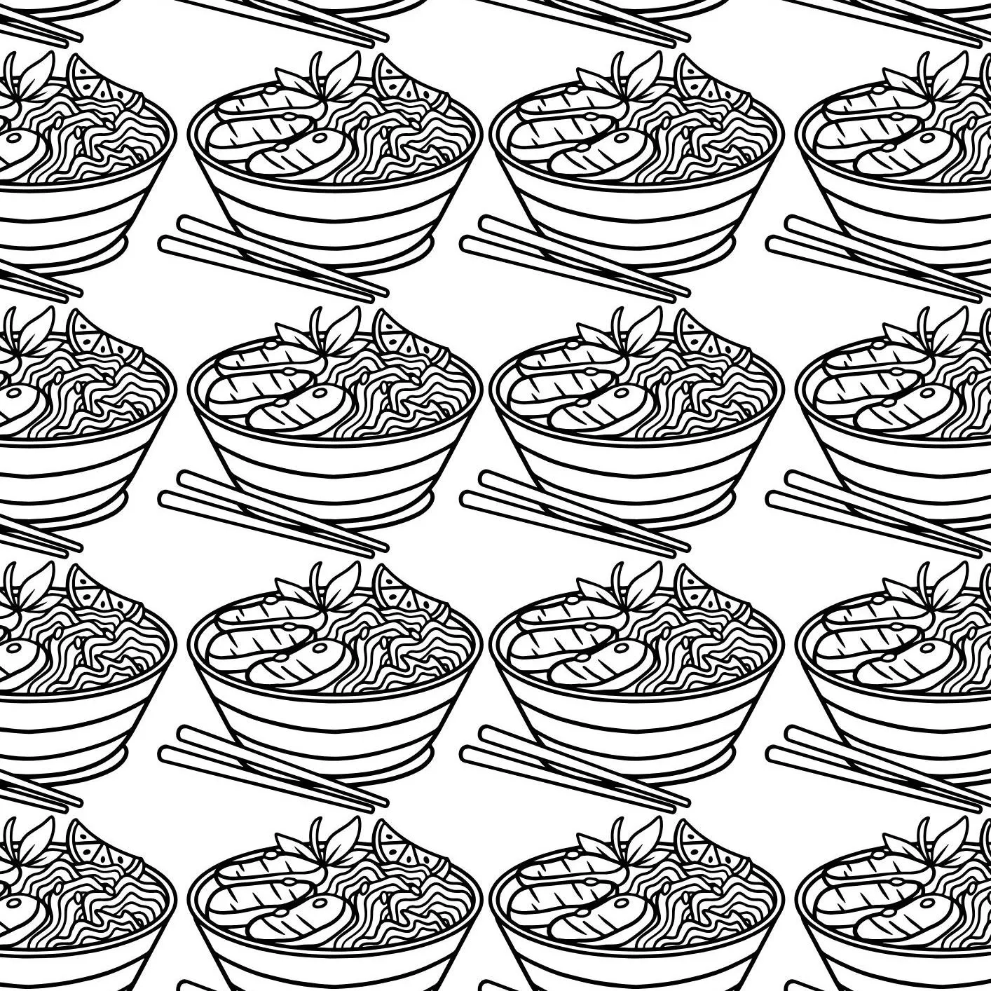 Vietnamese Food Printable Colour Sheet