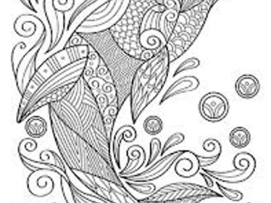 Dolphin Adult Coloring Page Etsy