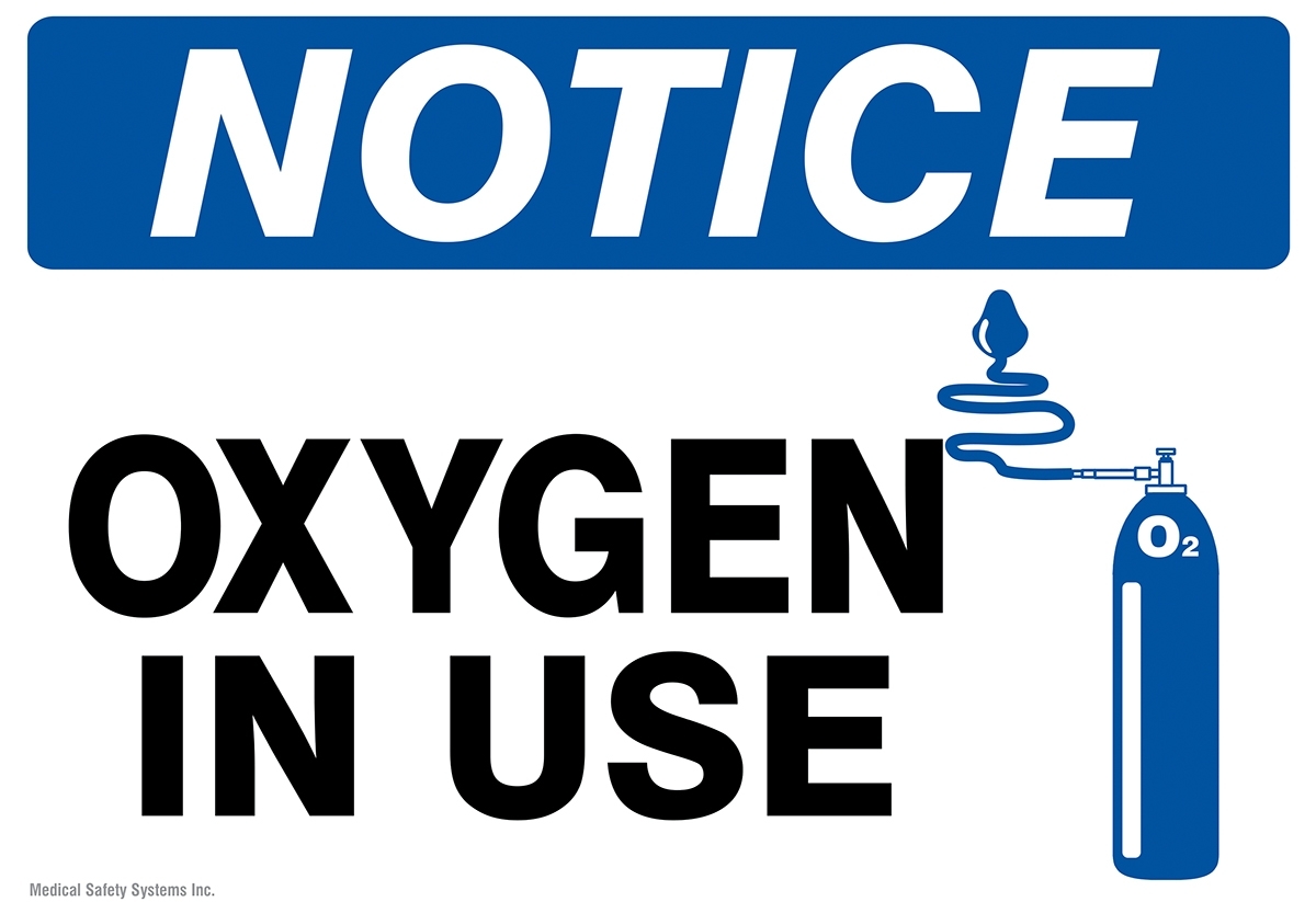 Door Sign Caution Oxygen In Use McKesson