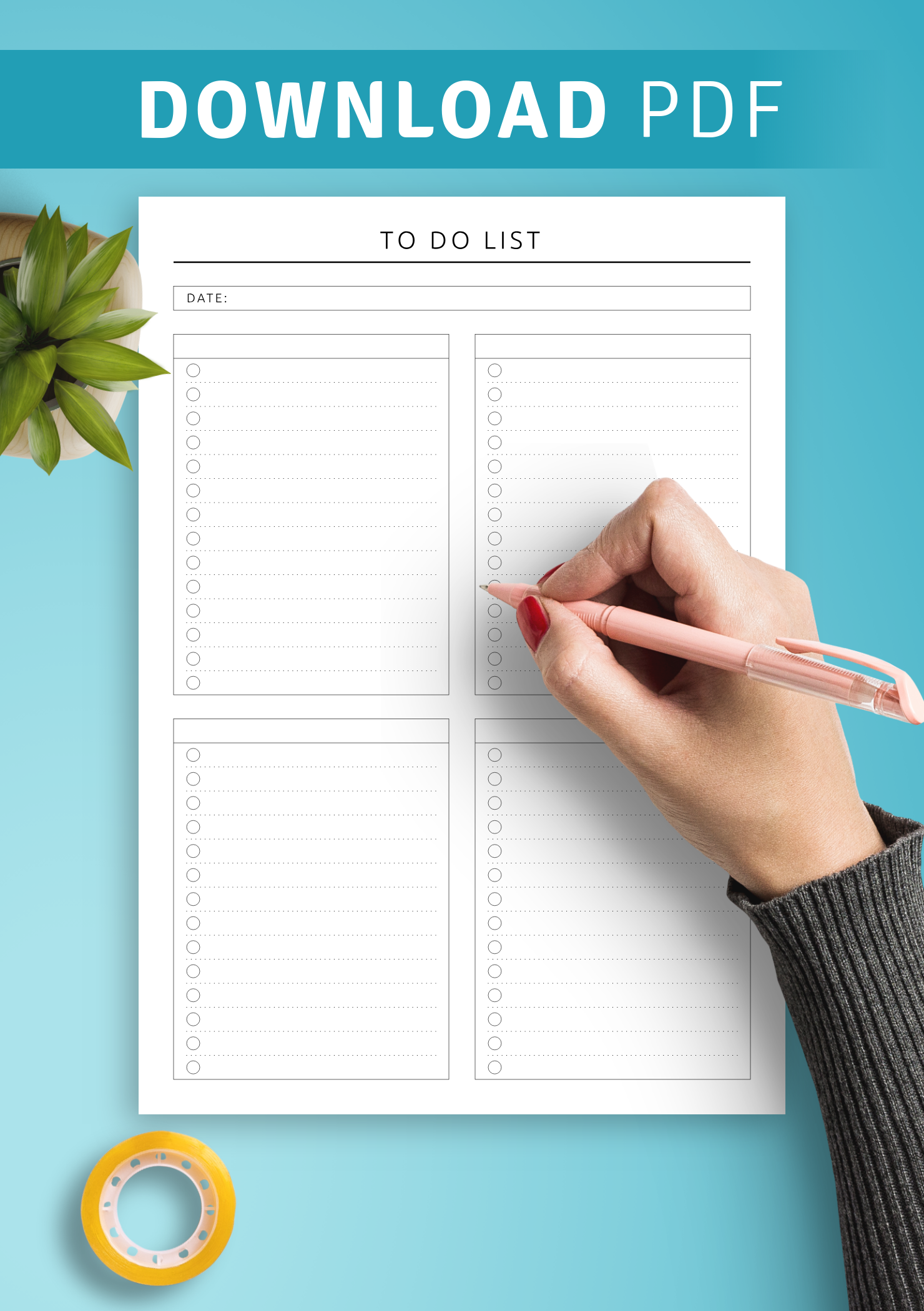 Large Printable To Do List Large Printable To Do List