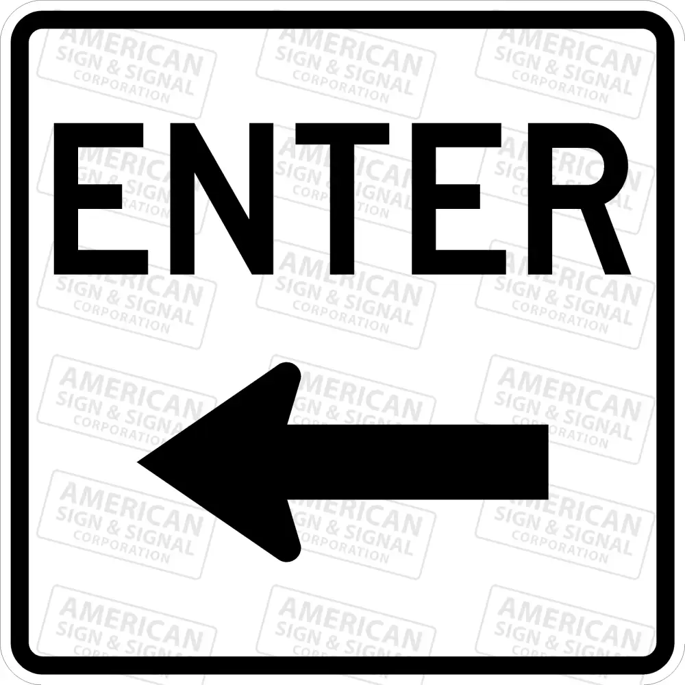 Enter Arrow Sign