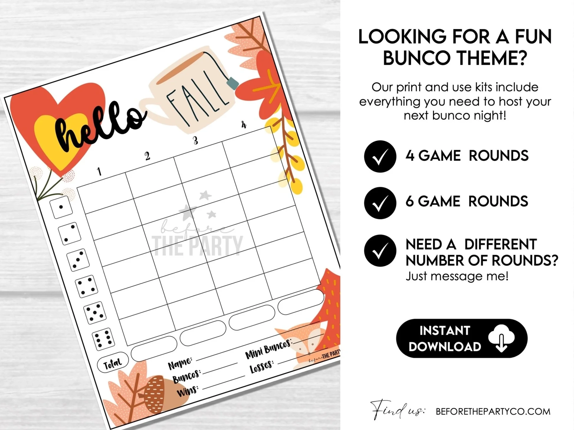 Free Printable Fall Bunco Score Sheet Free Printable Fall Bunco Score Sheet