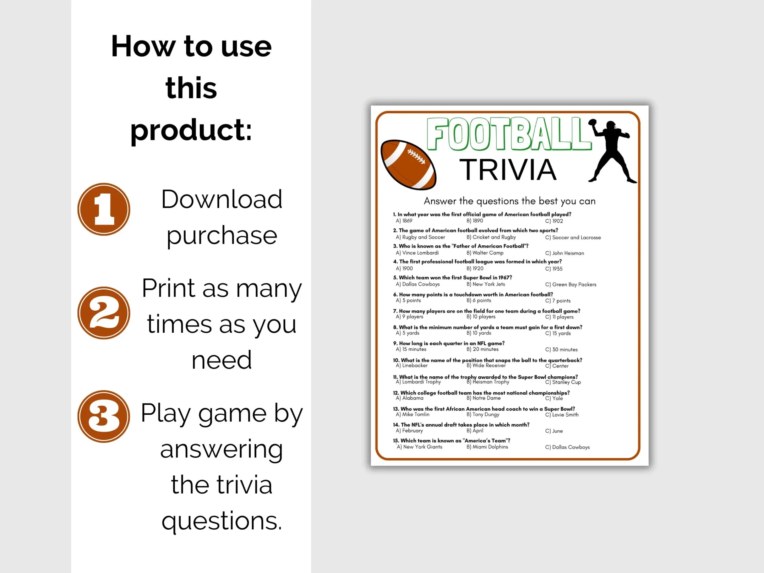 Football Trivia Questions And Answers Printable Football Trivia Questions And Answers Printable