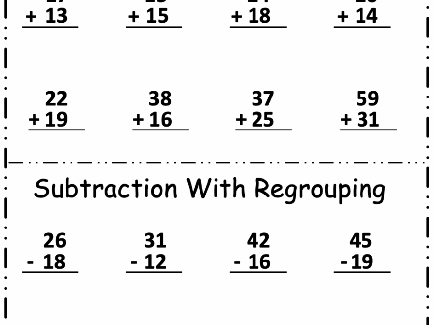 Free 2 Digit Addition And Subtraction Regrouping Free Worksheets Free4Classrooms