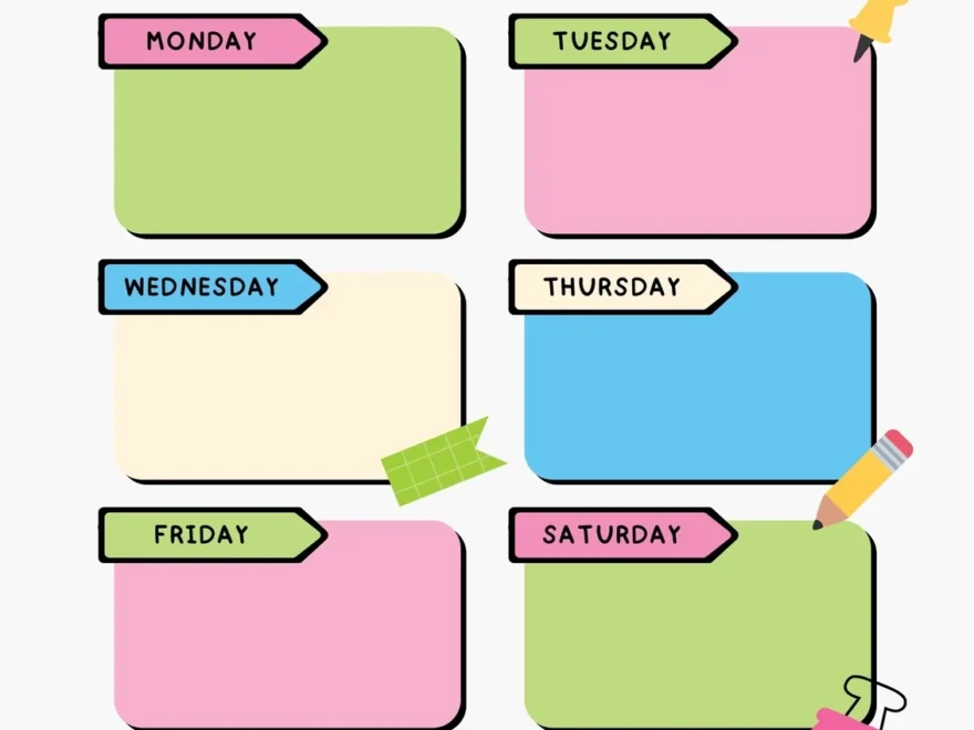 Free And Customizable Weekly Planner Templates Canva