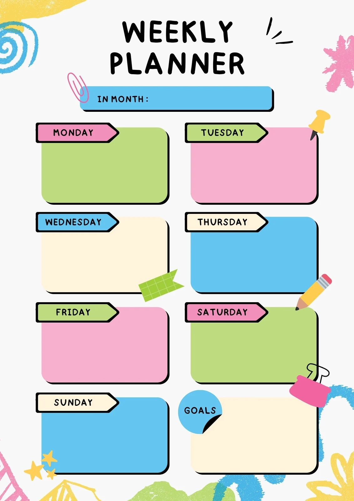 Free And Customizable Weekly Planner Templates Canva