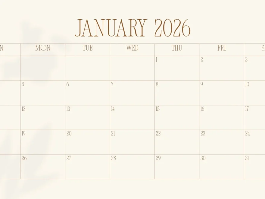 Free And Editable January 2026 Calendar Templates Canva