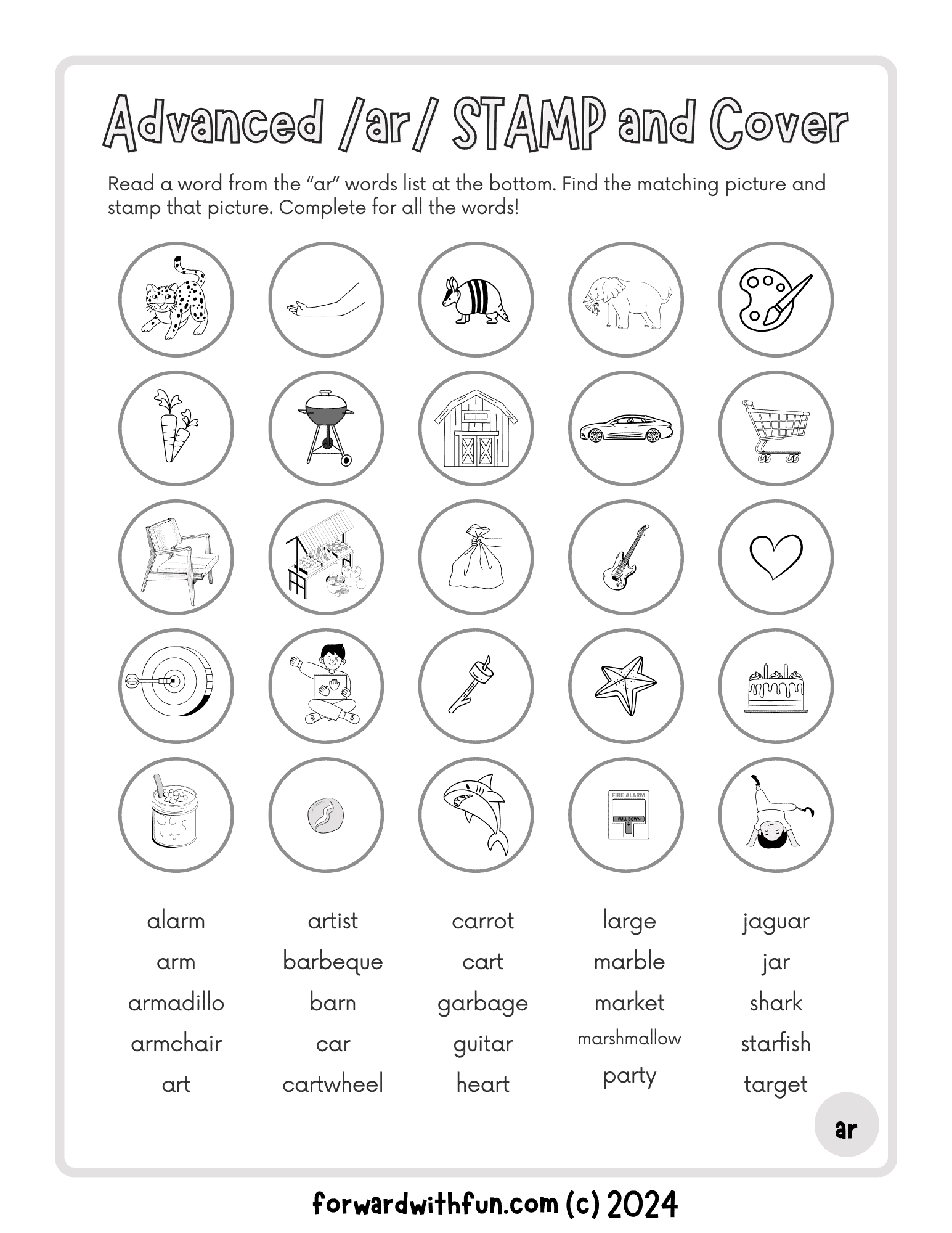 Free Printable Word List For Ar
