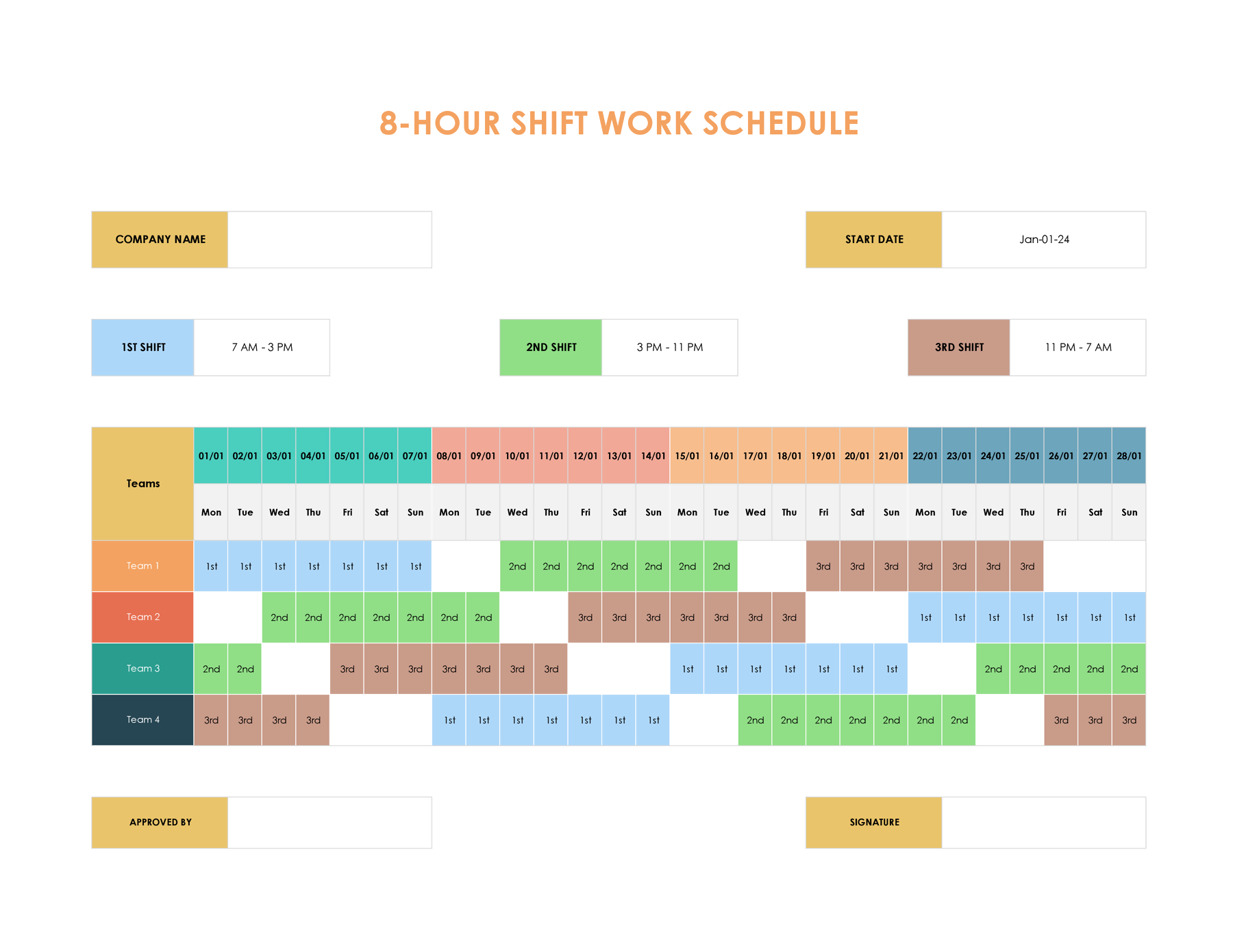 Free Bi Weekly Schedule Template For Excel