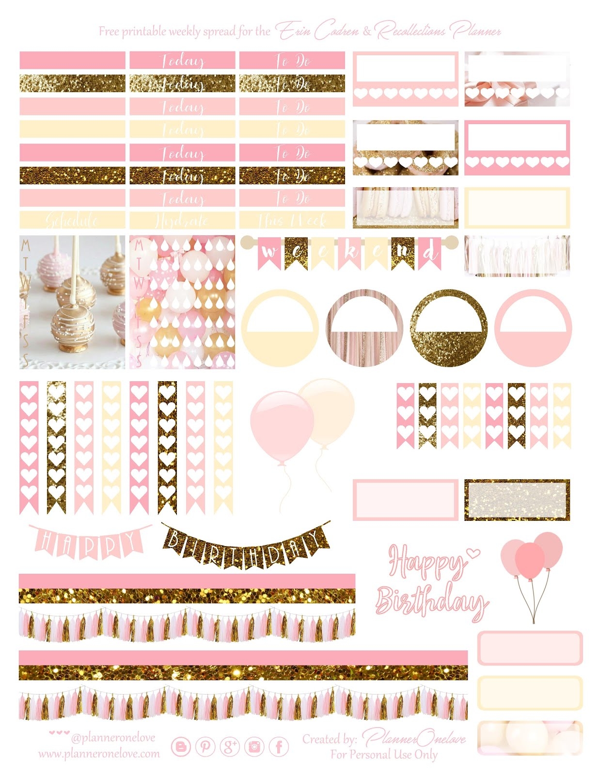 Free Birthday Printable Planner Spread For The Erin Condren Recollections Planner pinterest Inspired Planner Onelove Free Birthday Printable Planner Spread For The Erin Condren Recollections Planner pinterest Inspired Planner Onelove