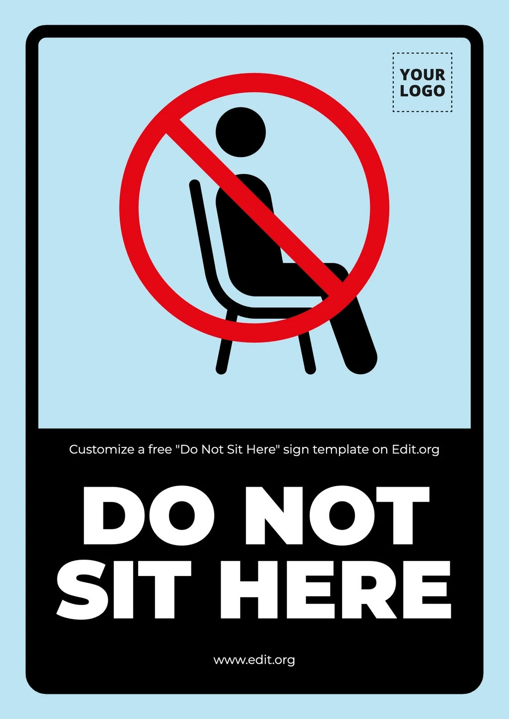 Free Do Not Sit Sign Templates Free Do Not Sit Sign Templates