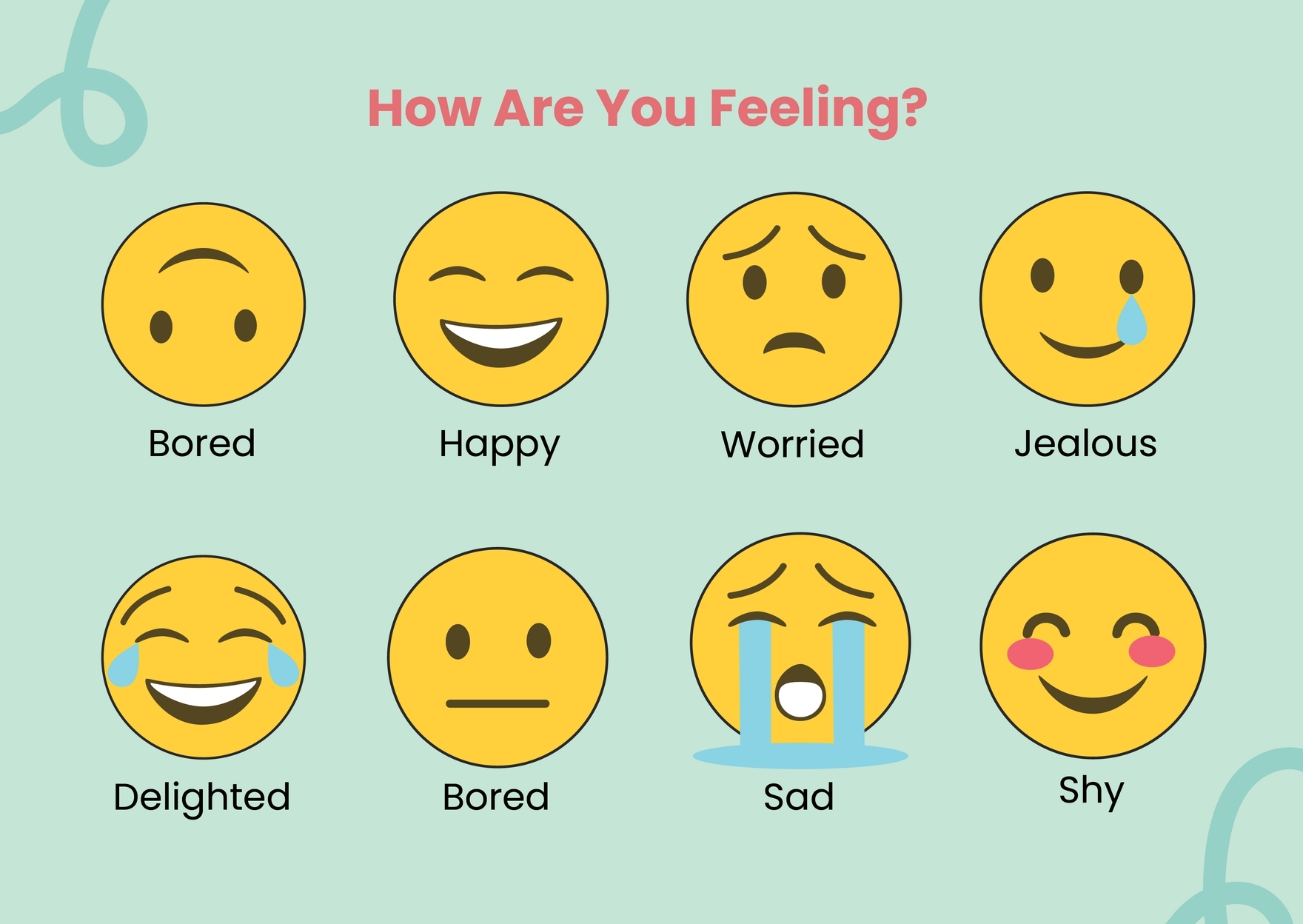 Emotions Chart Free Printable Emotions Chart Free Printable