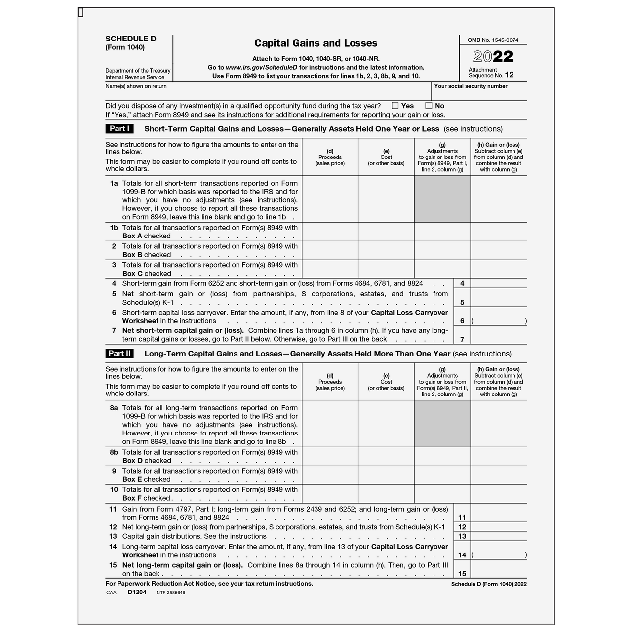 Free Irs Schedule D Worksheet Download Free Irs Schedule D Worksheet Png Images Free Worksheets On Clipart Library