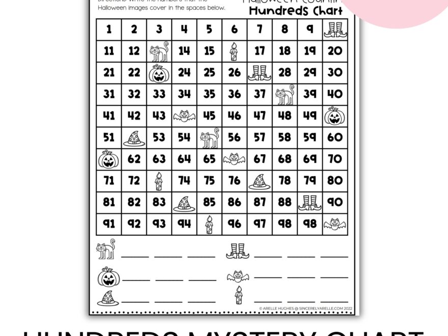 Free Mystery Numbers Halloween Hundreds Chart Printable Smart Cookie Printables