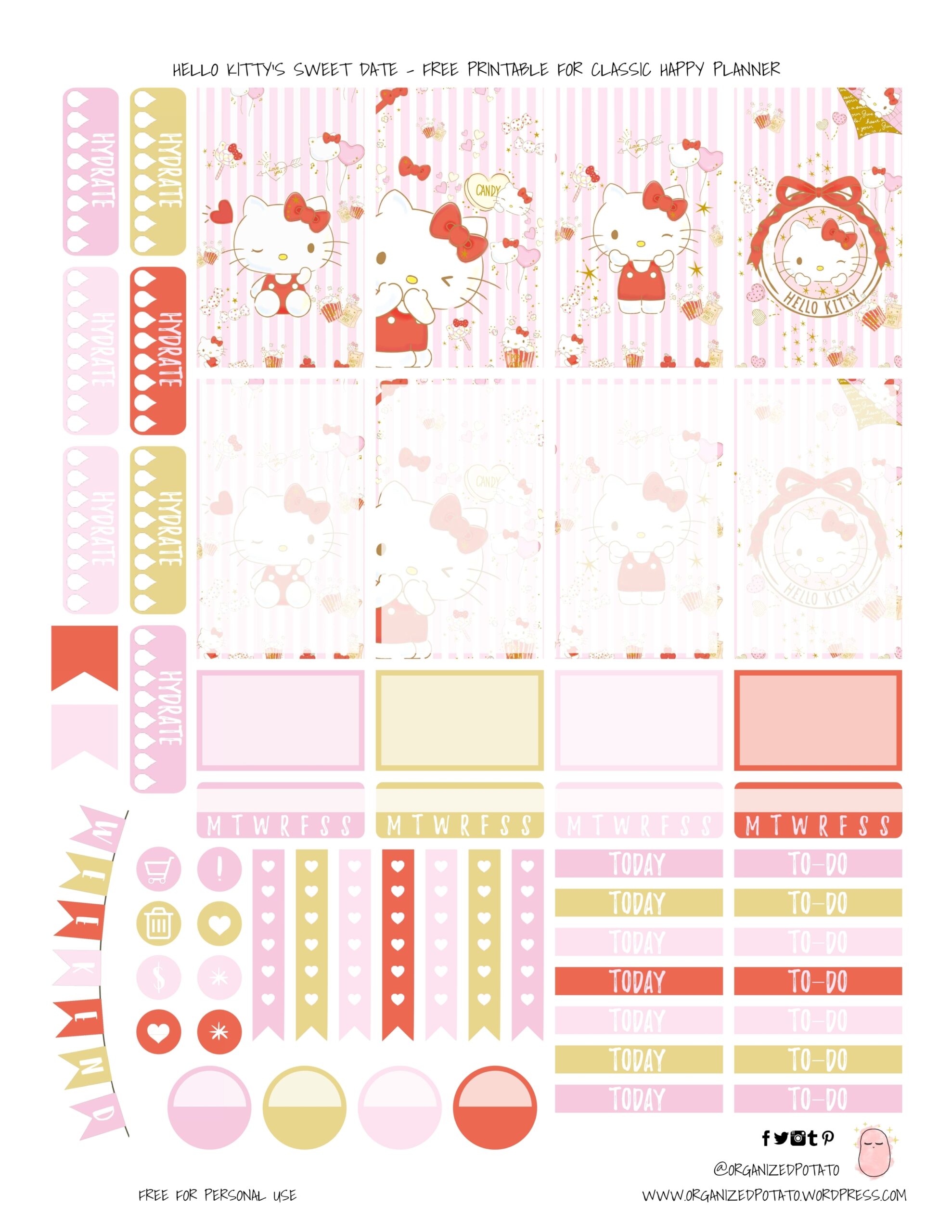 Sanrio Printable Planner Stickers Free